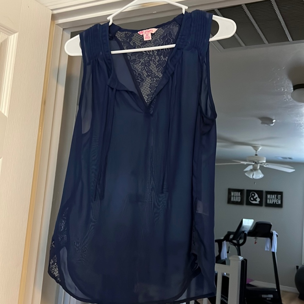 Candies navy blue top size medium